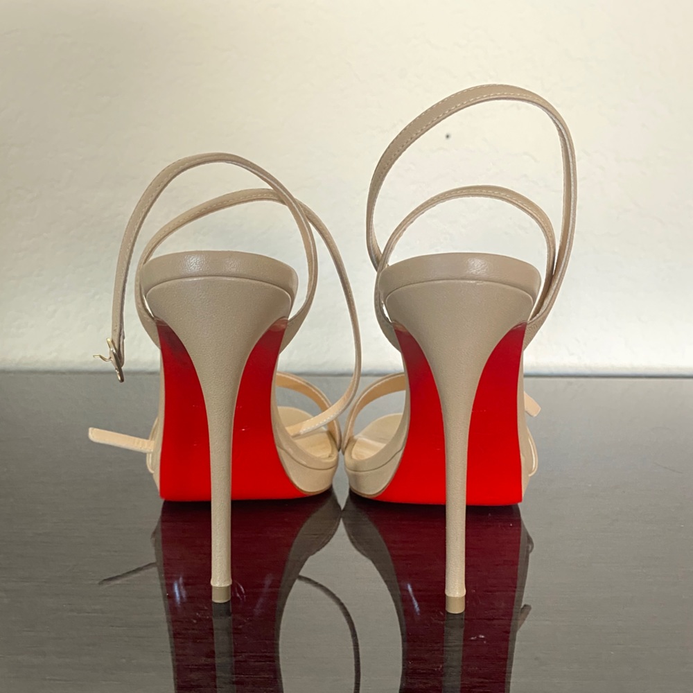 Christian Louboutin Loubi Queen Napa Nude 120mm